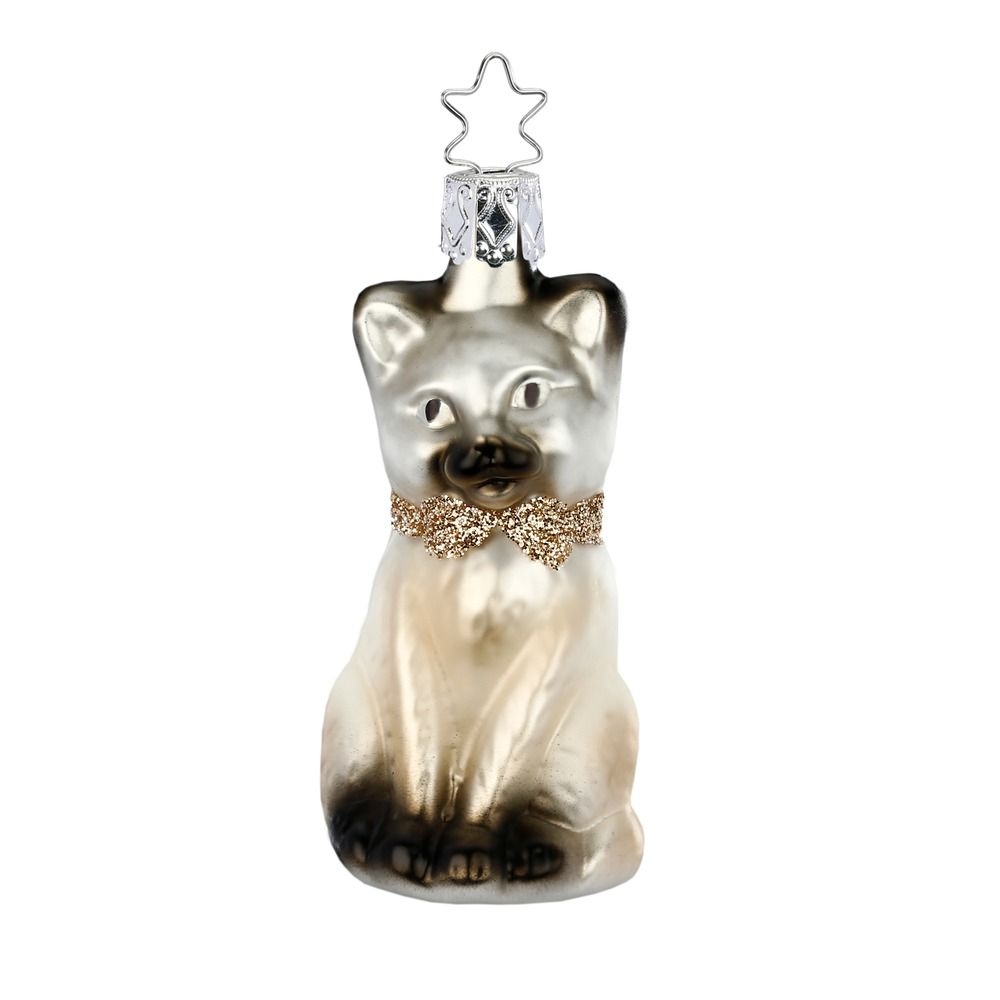 Ёлочная игрушка Сиамский кот Inge Glas | Фото 1