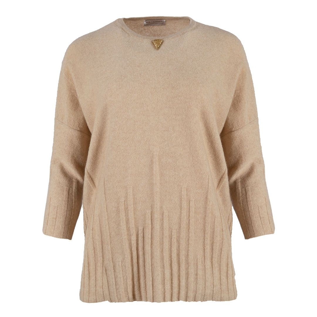 Женский кашемировый джемпер с рукавами 3/4 MIR CASHMERE | Фото 1