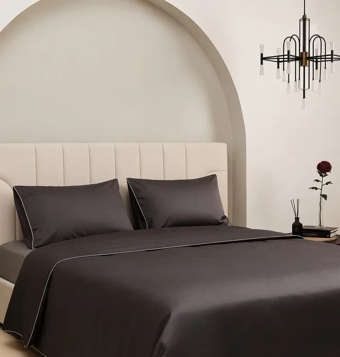 Постельное белье Serene Audrey Графит, Семейное, 400 TC | Фото 4