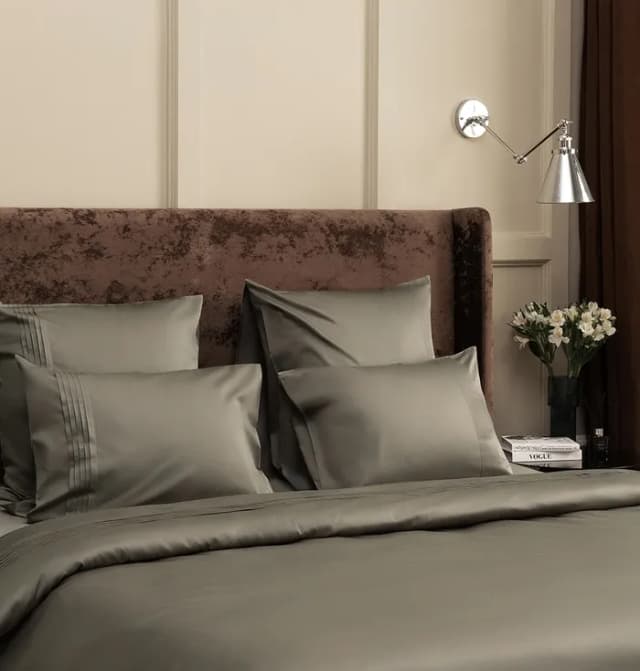 Постельное белье Serene Audrey Пепельная олива, Евро, 350 TC