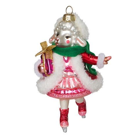 Ёлочная игрушка Овечка на коньках "Зимнее настроение" Holiday Classics
