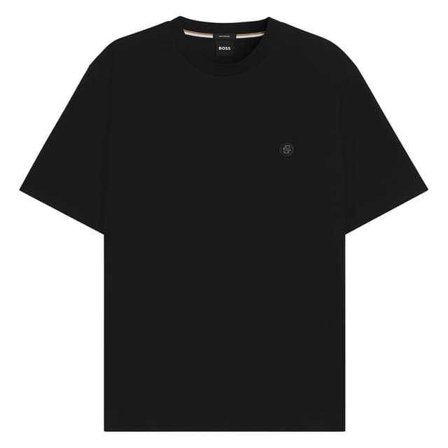 Мужская футболка из мерсеризованного хлопка BOSS Black