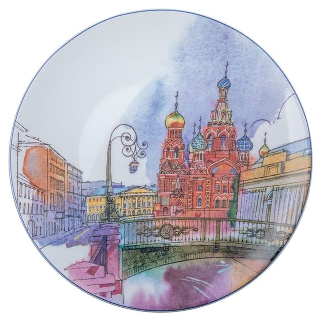 Тарелка декоративная ИФЗ Санкт-Петербург Итальянский мост