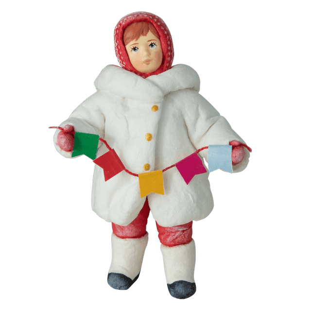 Ёлочная игрушка Девочка с флажками Душистыя радости