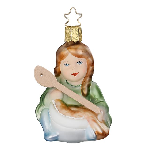 Ёлочная игрушка Ребенок пекарь, Inge Glas, 8 см