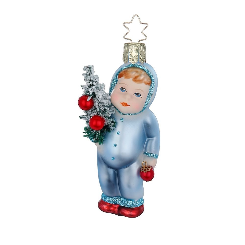 Ёлочная игрушка Мальчик с ёлкой Inge Glas | Фото 1