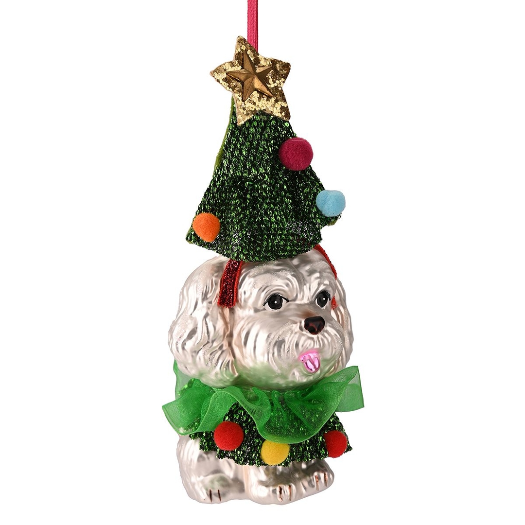 Ёлочная игрушка Болонка в костюме елки Gift Company | Фото 1