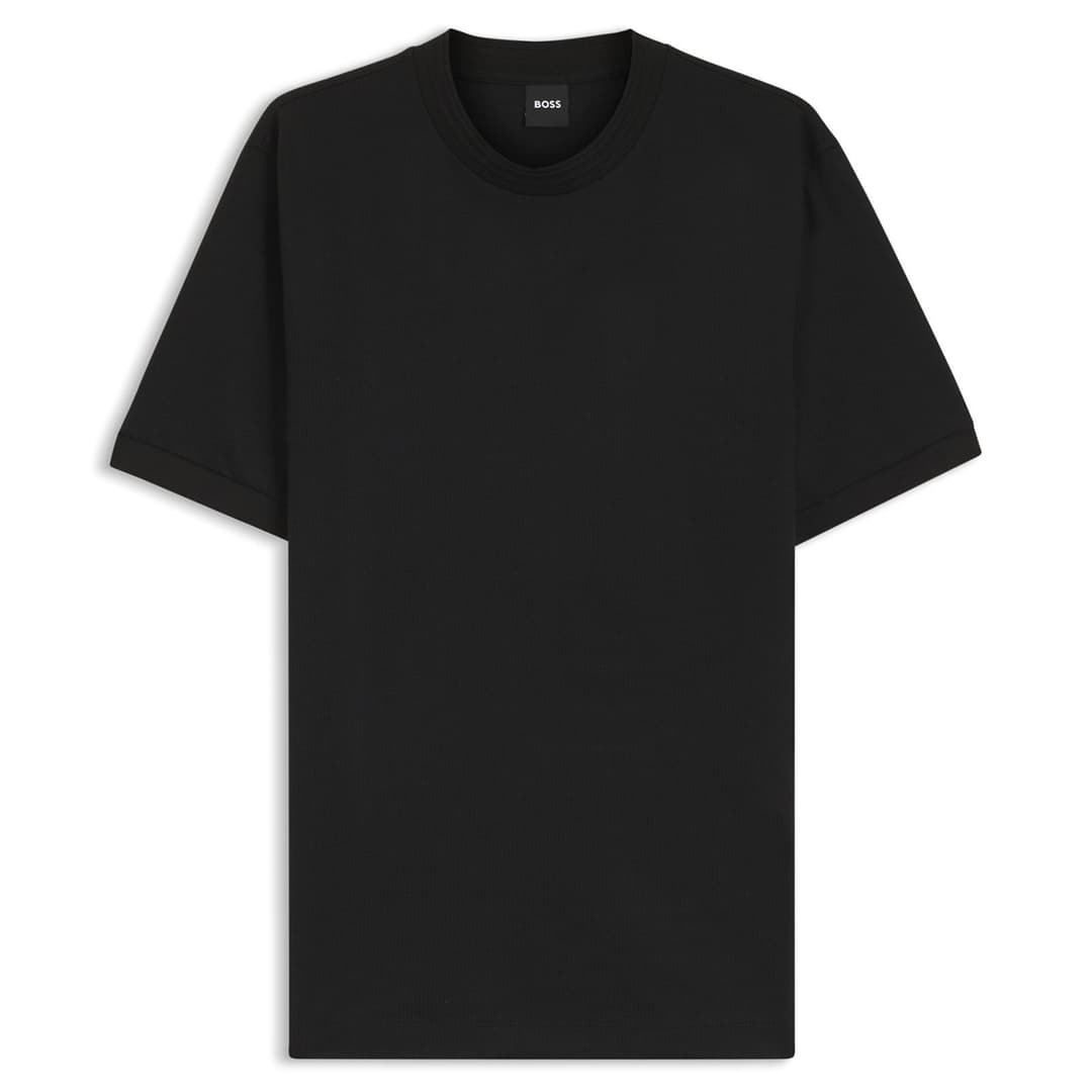 Мужская футболка из хлопка и лиоцелла BOSS Black | Фото 1