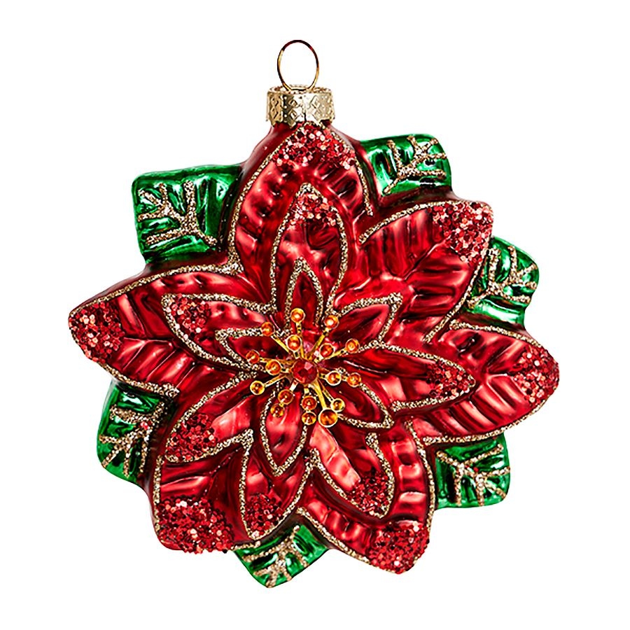 Ёлочная игрушка Пуансеттия Holiday Classics | Фото 1