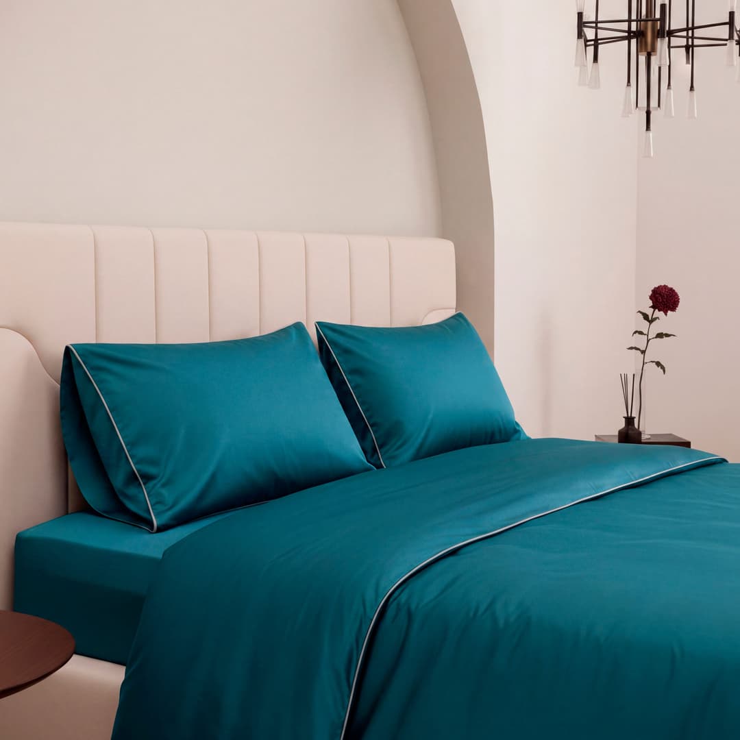 Постельное белье Serene Audrey Морская лазурь, Евро, 350 TC | Фото 1