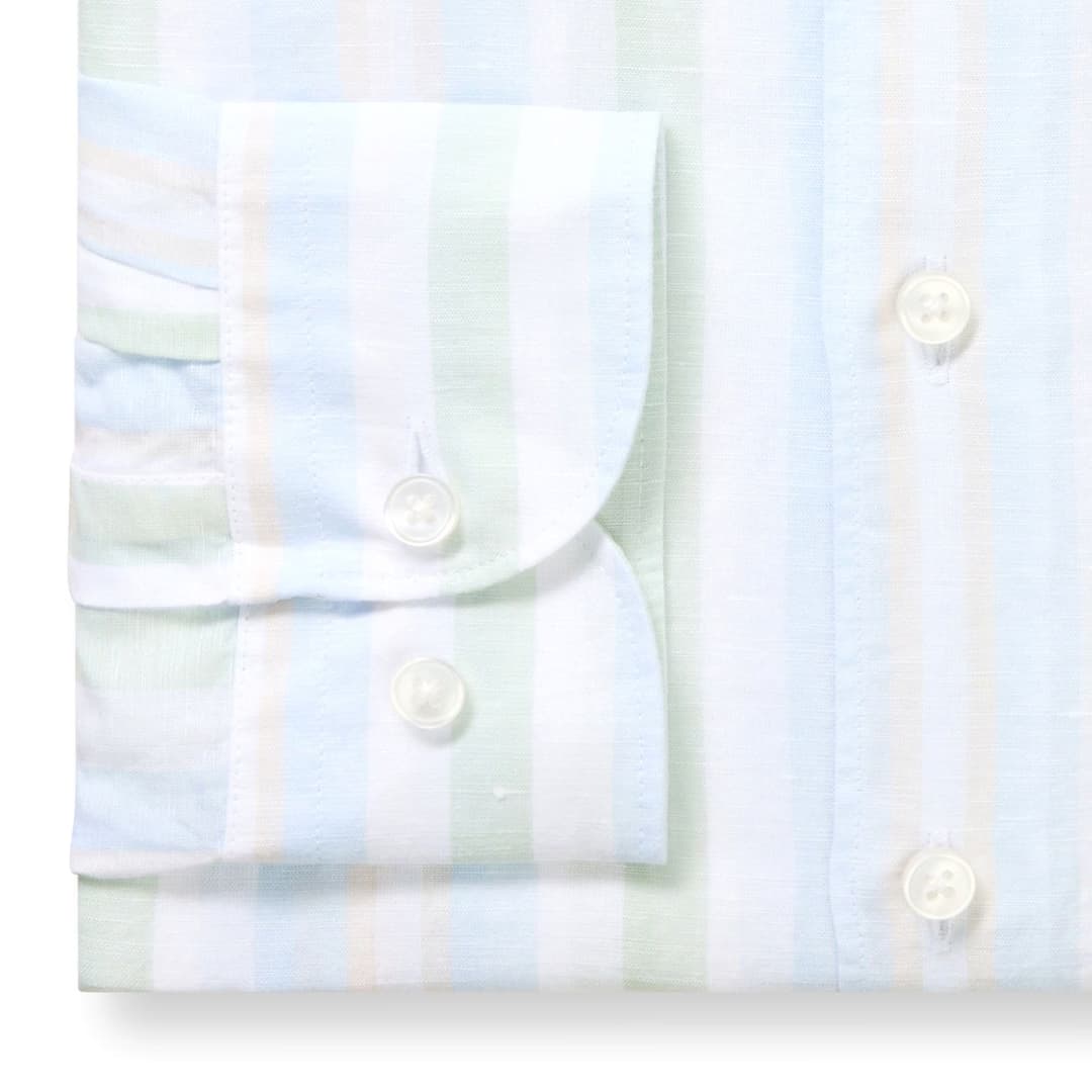 Мужская сорочка из хлопка и льна Olymp Level Five garment washed | Фото 2