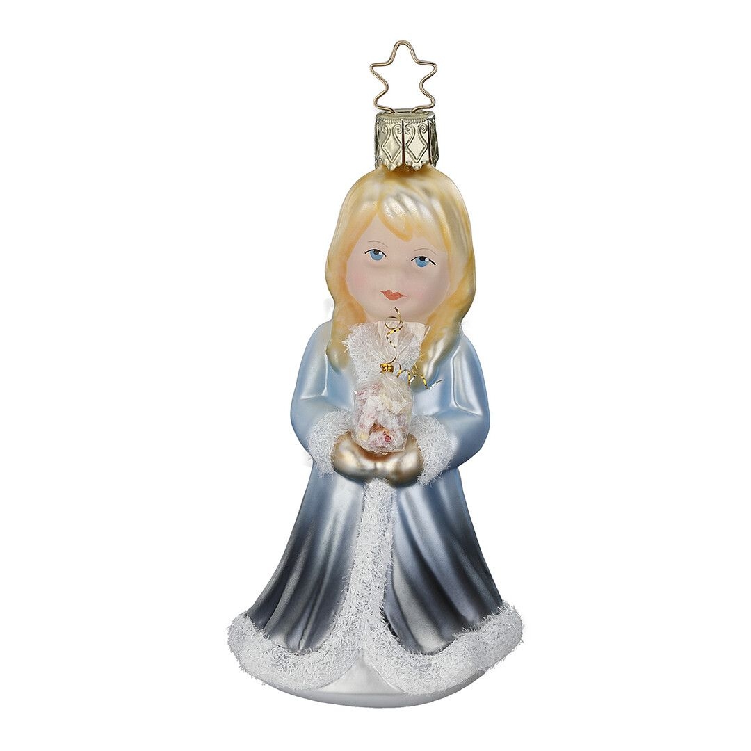 Ёлочная игрушка Девочка с подарками, Inge Glas, 12 см | Фото 1