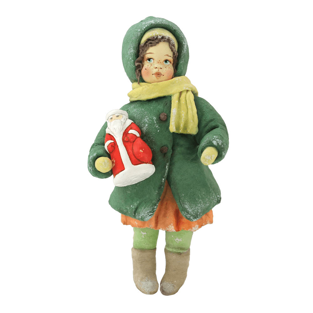 Ёлочная игрушка Девочка с Дедом Морозом Душистыя радости | Фото 1