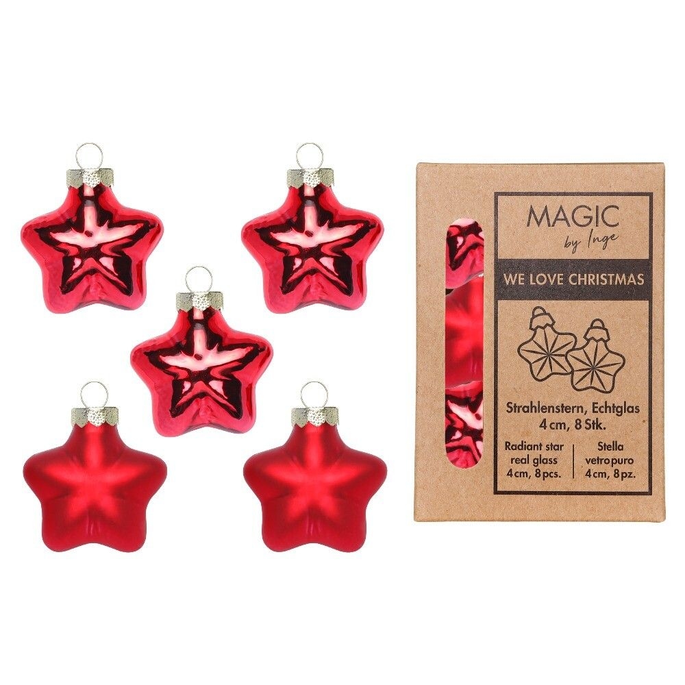 Набор ёлочных игрушек Звёзды, Inges Magic, 4см | Фото 1