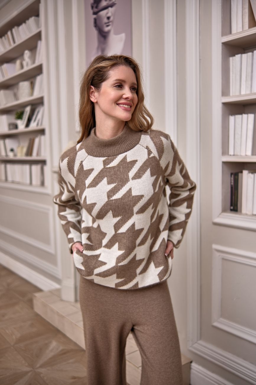 Женский кашемировый джемпер с узором MIR CASHMERE | Фото 4